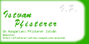 istvan pfisterer business card